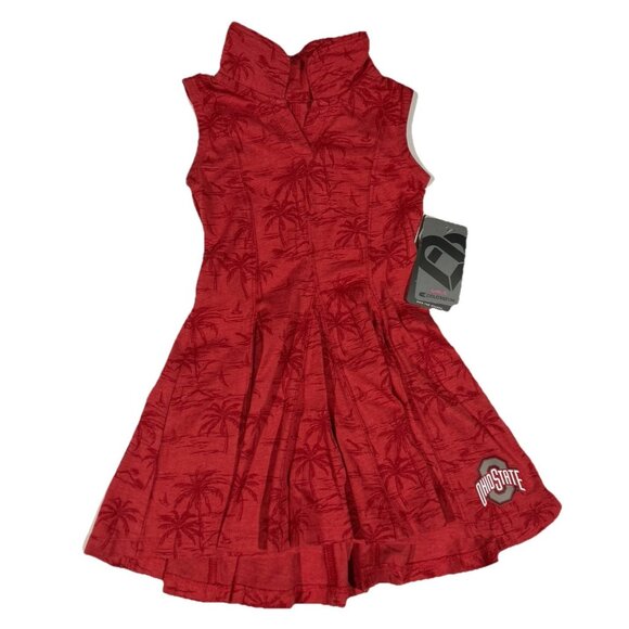 Colosseum Other - NEW Ohio State Buckeyes Colosseum Red Palm Trees Sleeveless Polo Dress Girls 3T